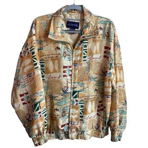 J.G. Hook‎ Vintage Womens 100% Silk Lightweight Jacket Blazer Sz Small